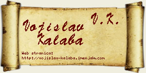 Vojislav Kalaba vizit kartica